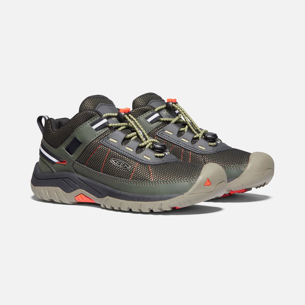 Keen Spor Ayakkabı Çocuk Zeytin Yeşili/Turuncu - Targhee Sport Vent Shoes - Türkiye DVCT76890